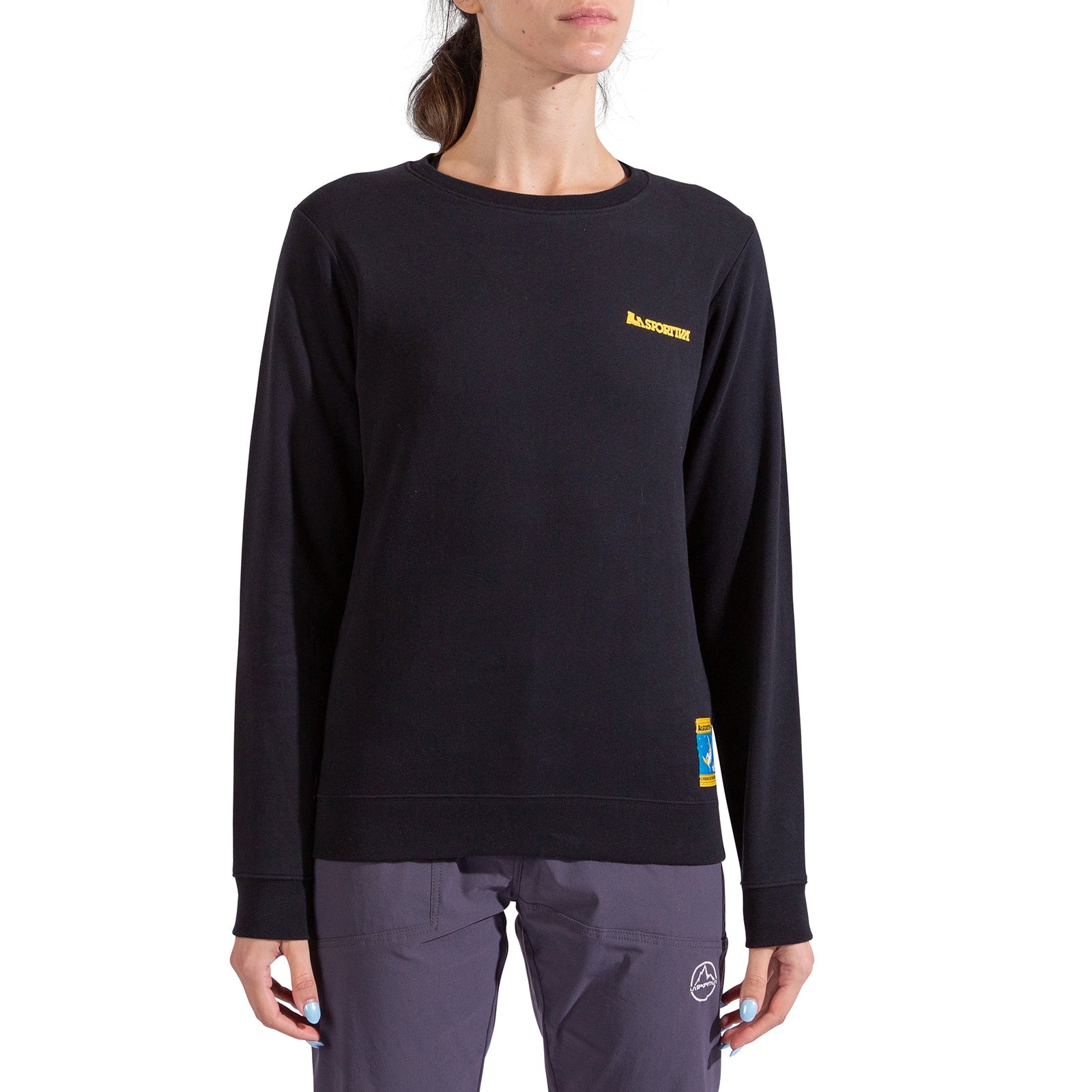 Climbing on the Moon Sweatshirt Women's Nero/Giallo