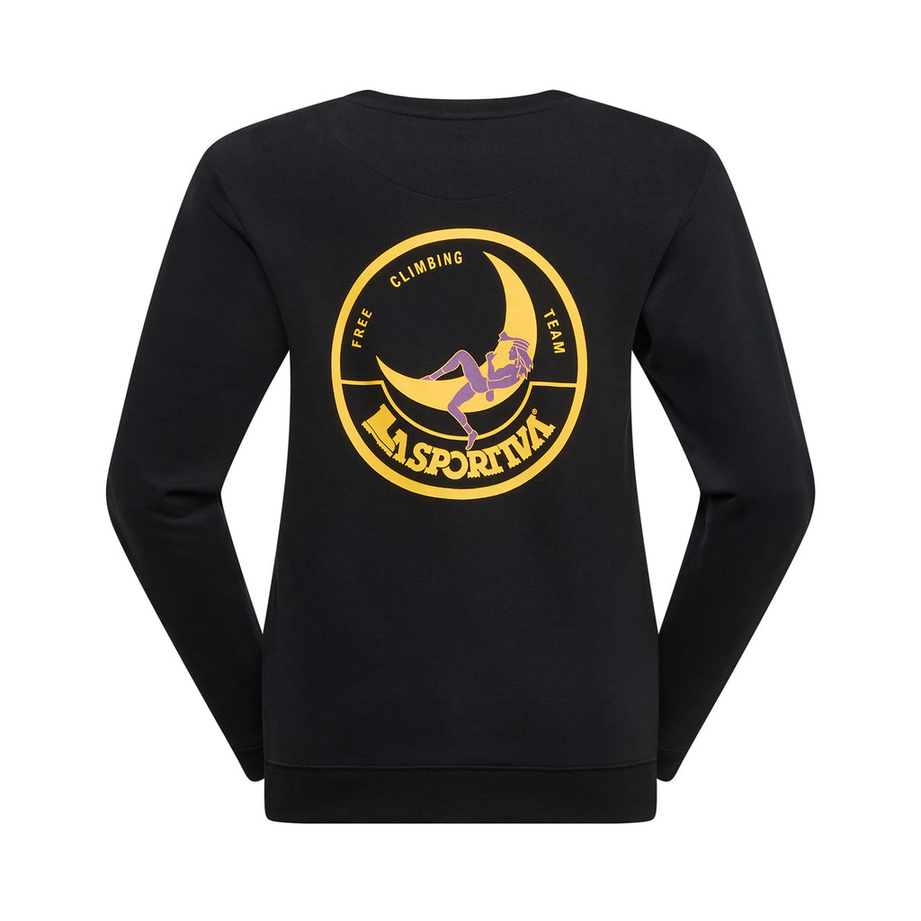 Climbing on the Moon Sweatshirt Women's Nero/Giallo Alt View #4
