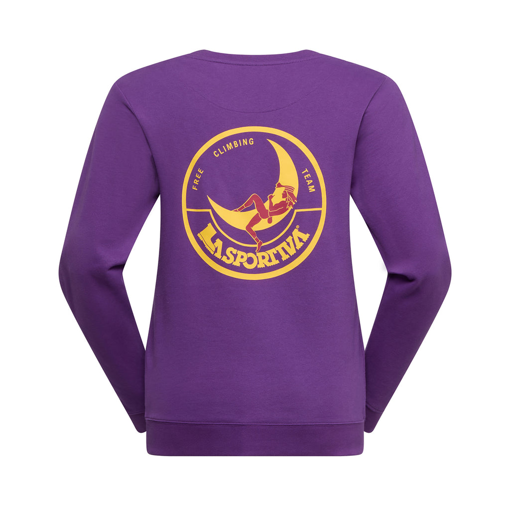 Sweat-shirt Femme Escalade sur la Lune Viola/Giallo Alt View #6
