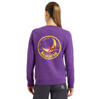Sweat-shirt Femme Escalade sur la Lune Viola/Giallo Alt View #3