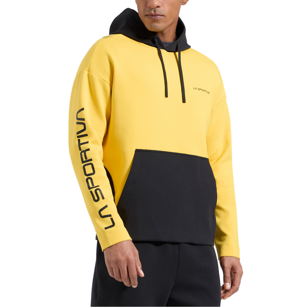 Podium Hoody Big Logo Men's Black/Yellow Alt View #1
