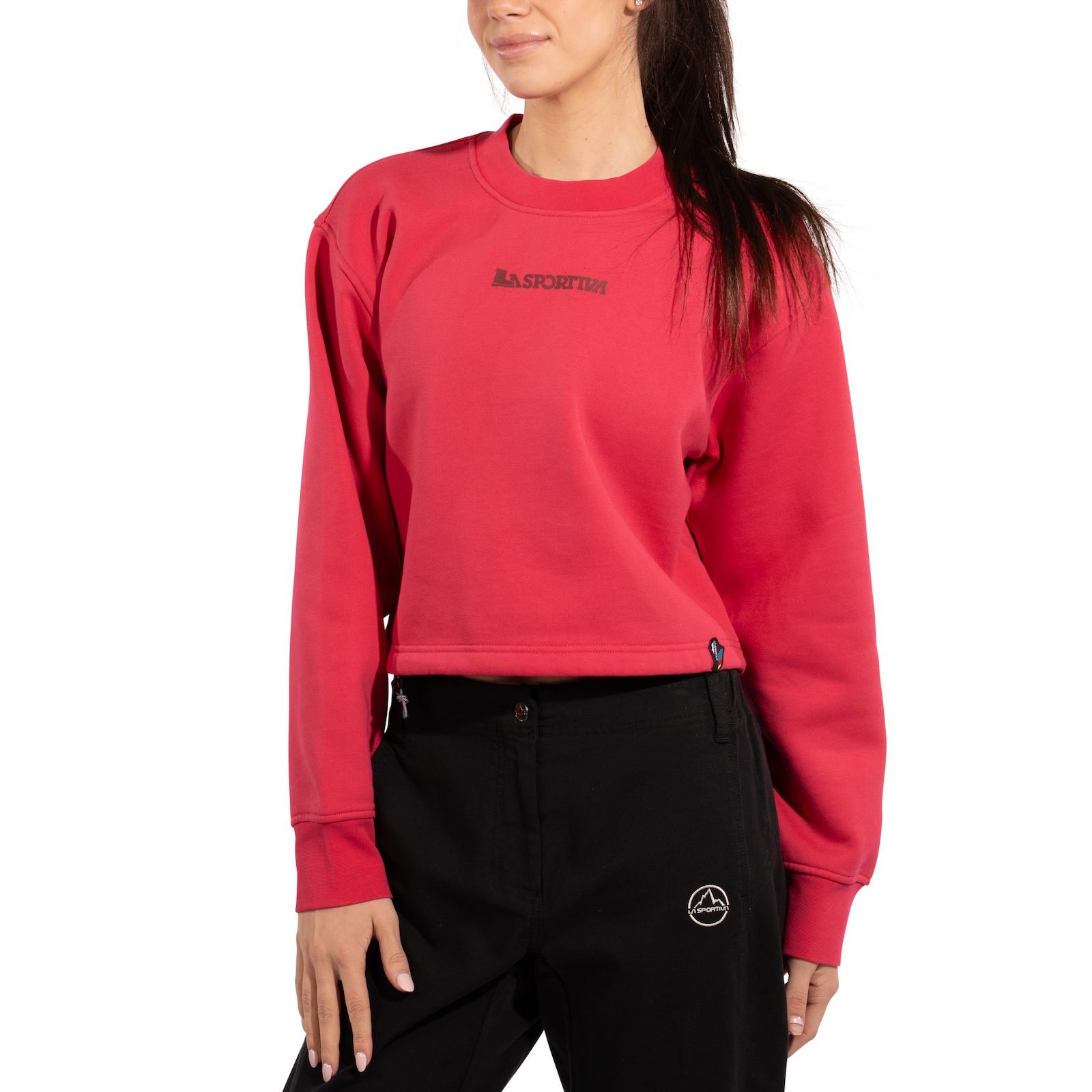 Heritage Logo Crop Sweater Women's Azalea/Redwood