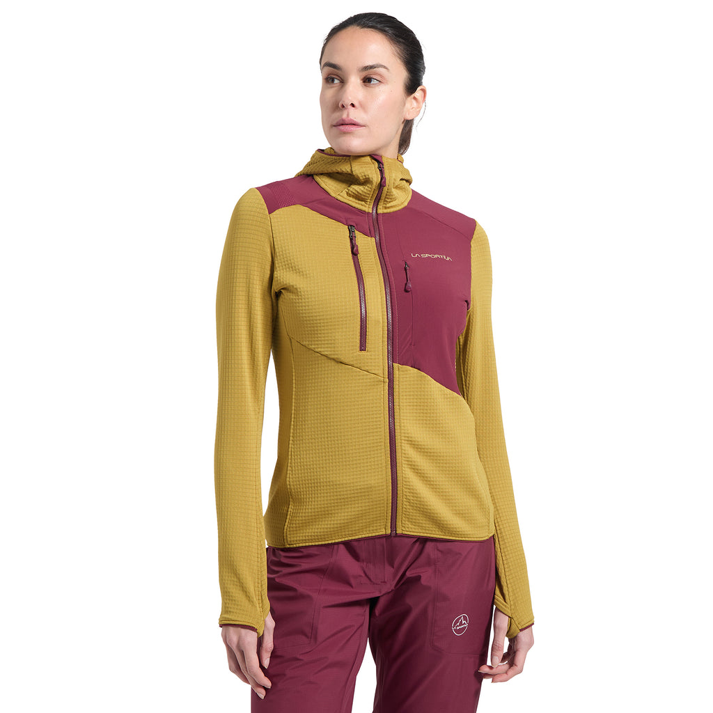 Sweat à capuche thermique Lucendro pour femmes Savana/Redwood Alt View #2
