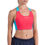 Soutien-gorge de sport maintien supérieur Pulse pour femme Hibiscus/Malibu Blue Alt View #1