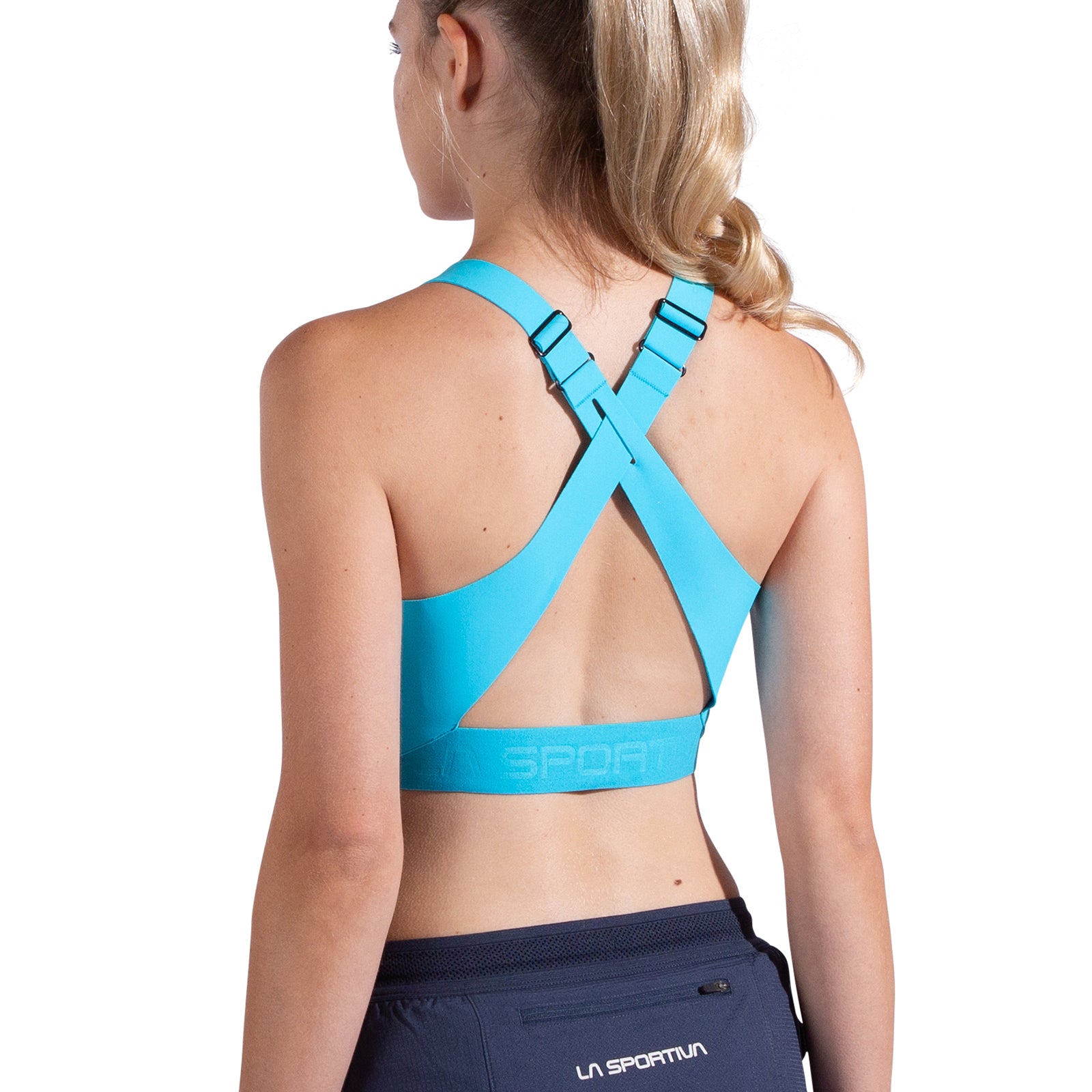 Soutien-gorge de sport maintien supérieur Pulse pour femme Hibiscus/Malibu Blue Alt View #2
