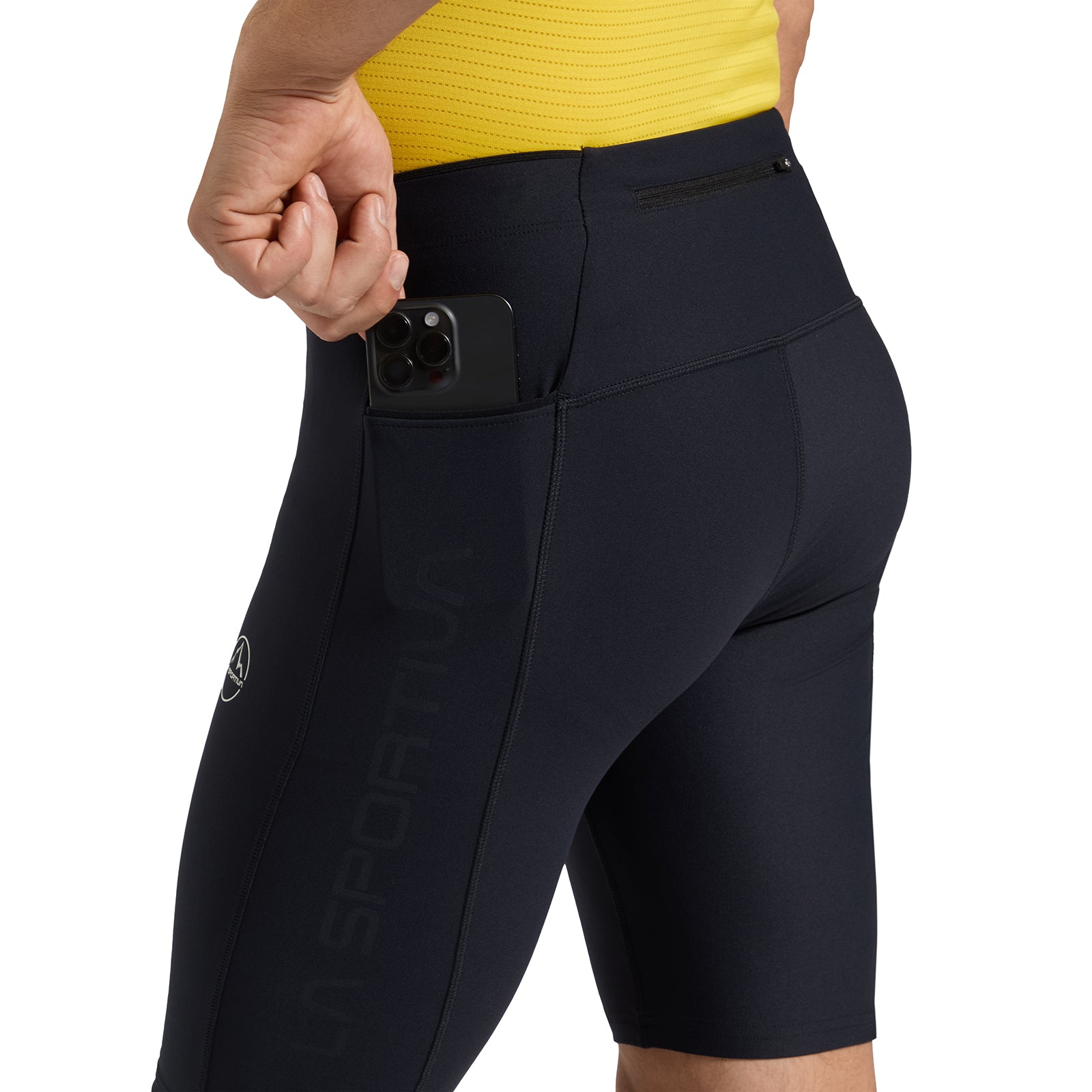 Triumph Tight Shorts Men's Black/Yellow Alt View #5
