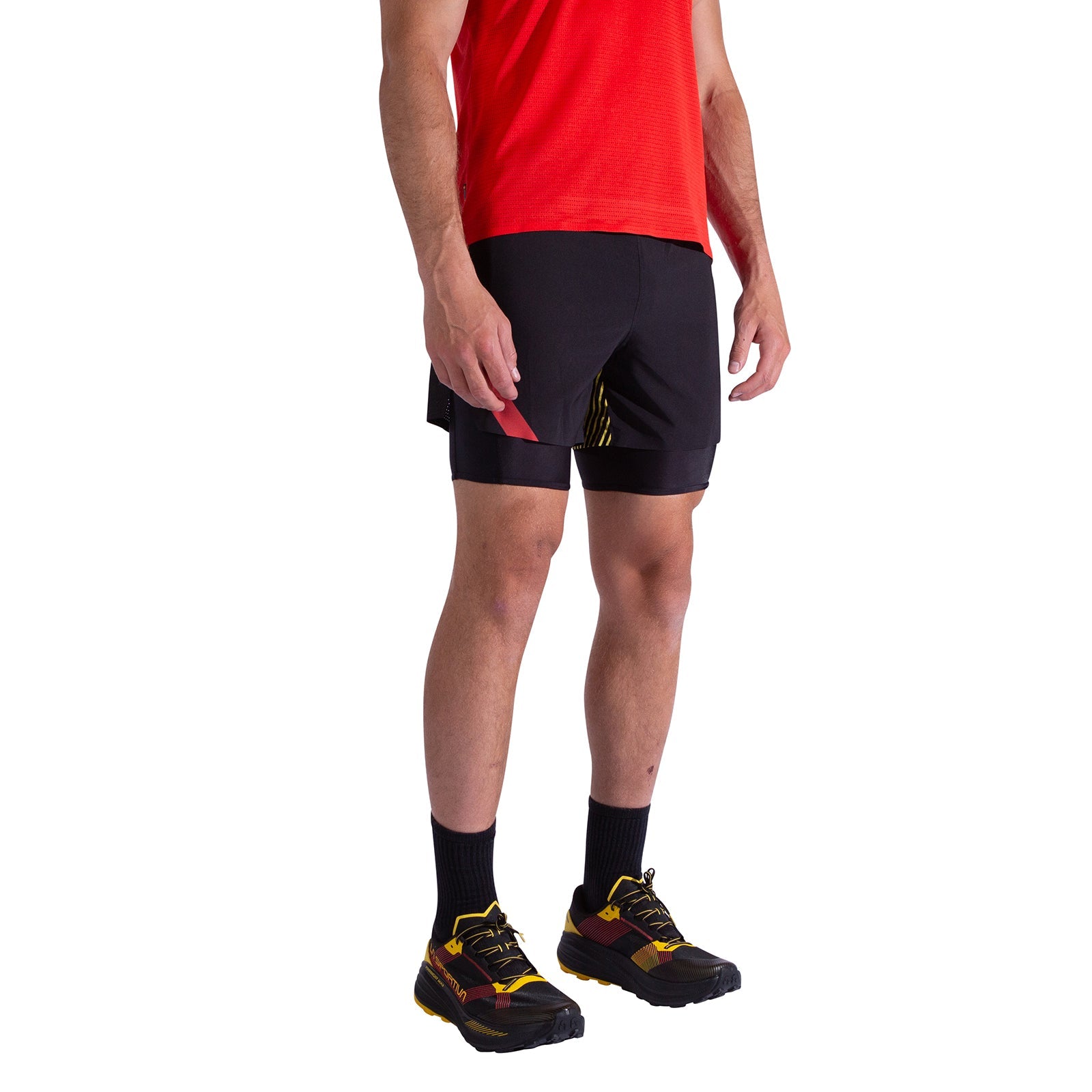 Flow 5 Inch Shorts Men's Black/Yellow