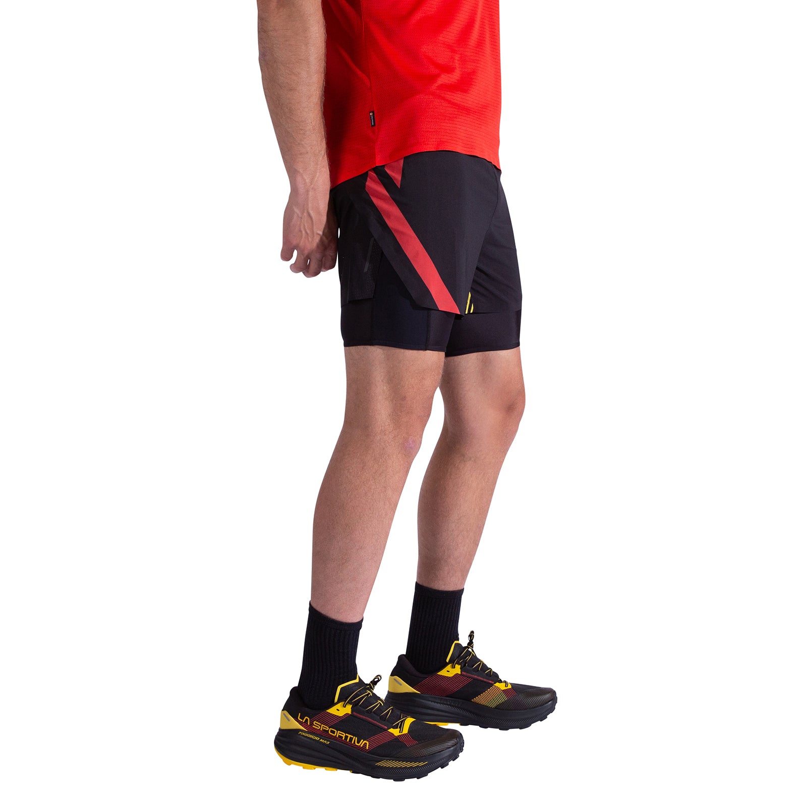 Short pour homme Flow 5 pouces Black/Yellow Alt View #2
