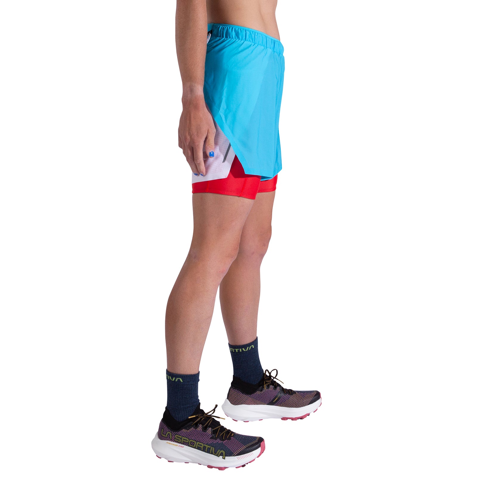 Flow 5 Inch Shorts Women's Malibu Blue/Hibiscus Alt View #2
