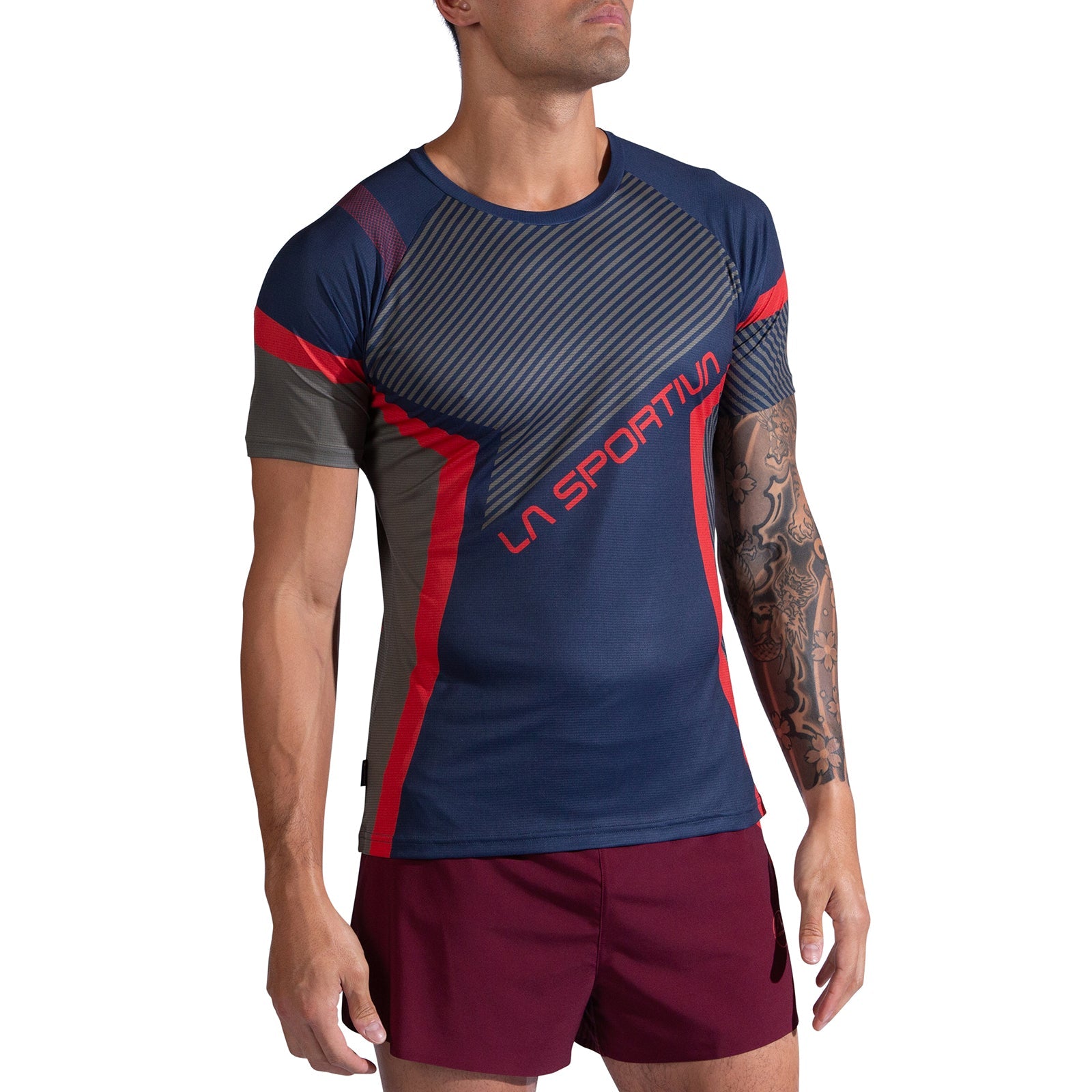 Flow T-Shirt Men's Mountain Red/Cypress
