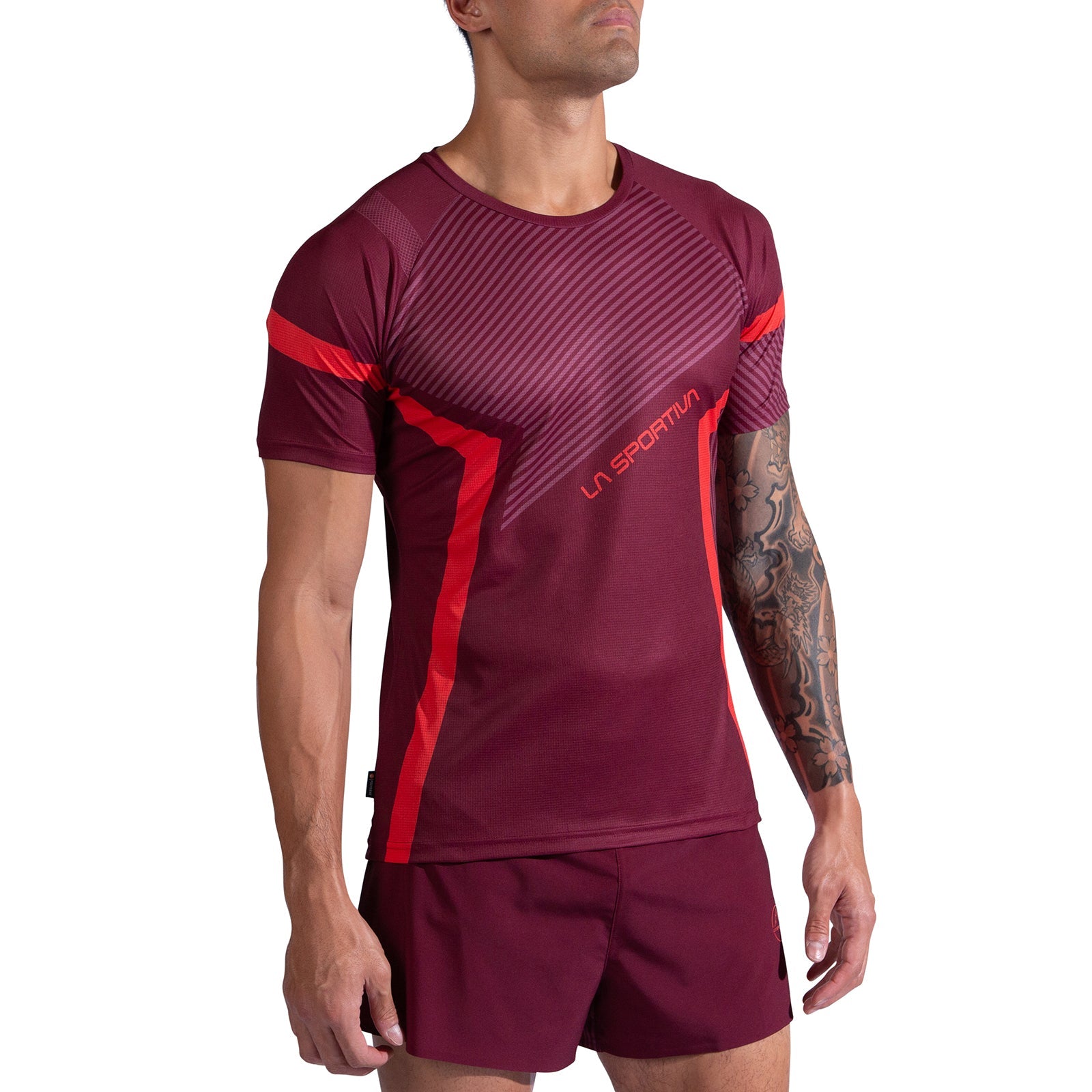Flow T-Shirt Men's Redwood/Mountain Red
