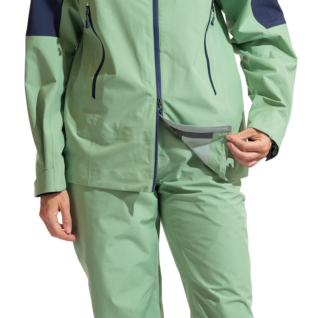 Crest Evo Shell Jacket Women's Aspen Green/Night Sky Alt View #3
