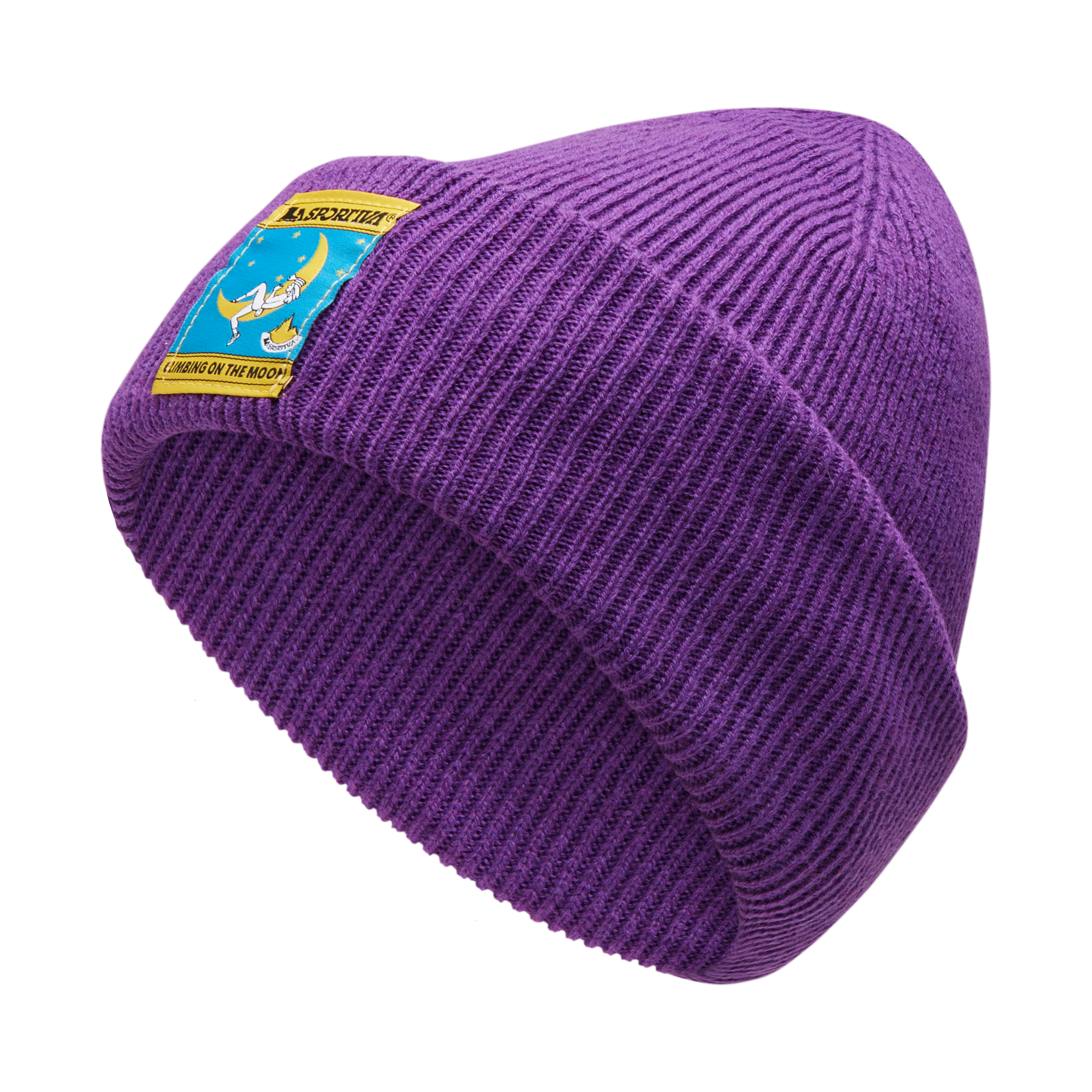 Climbing on the Moon Beanie Viola/Giallo