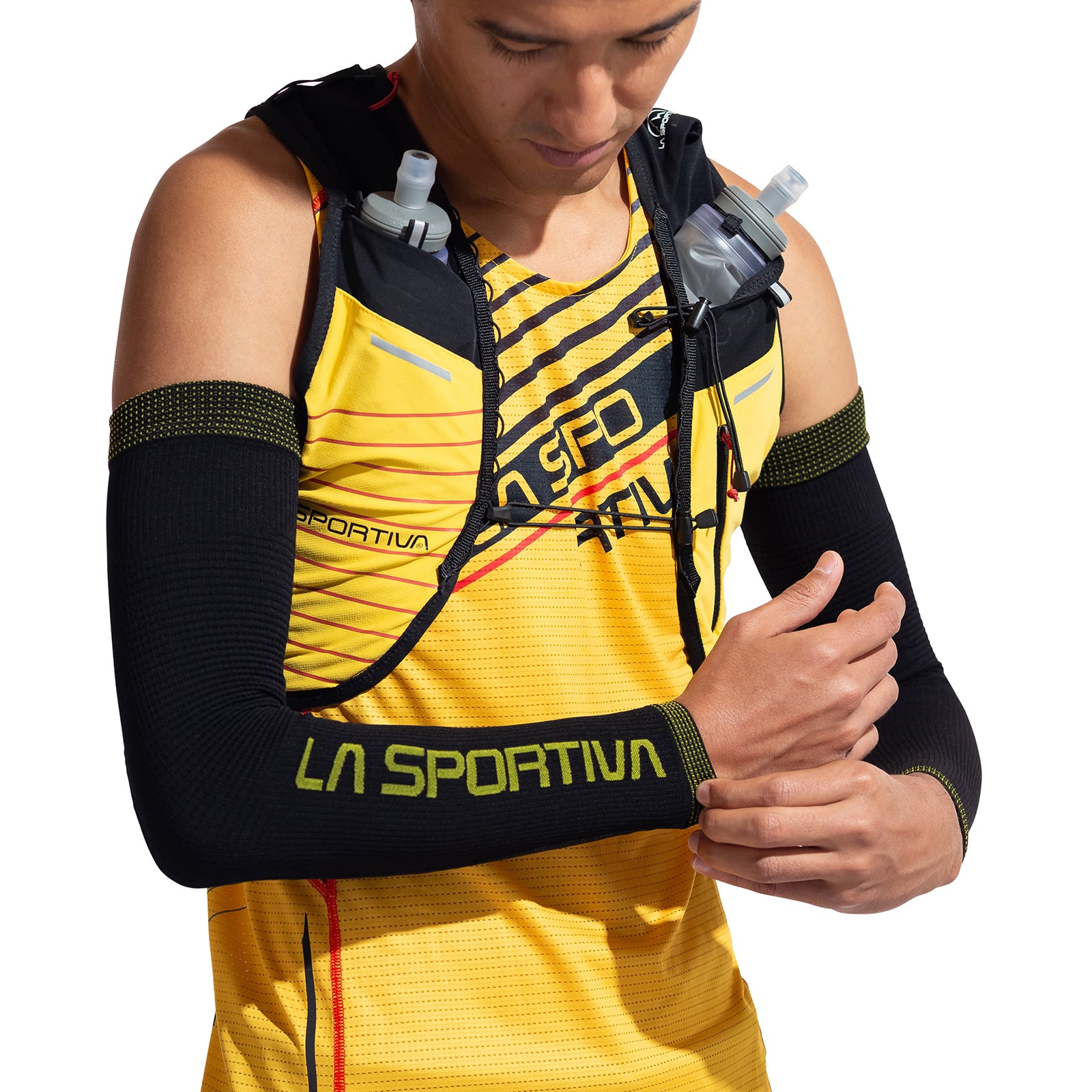 Trace Arm Warmer Black/Yellow Alt View #3
