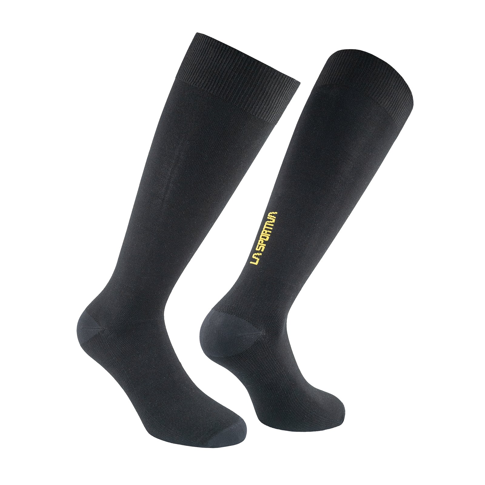 Chaussettes ultralégères en soie Noir/Jaune