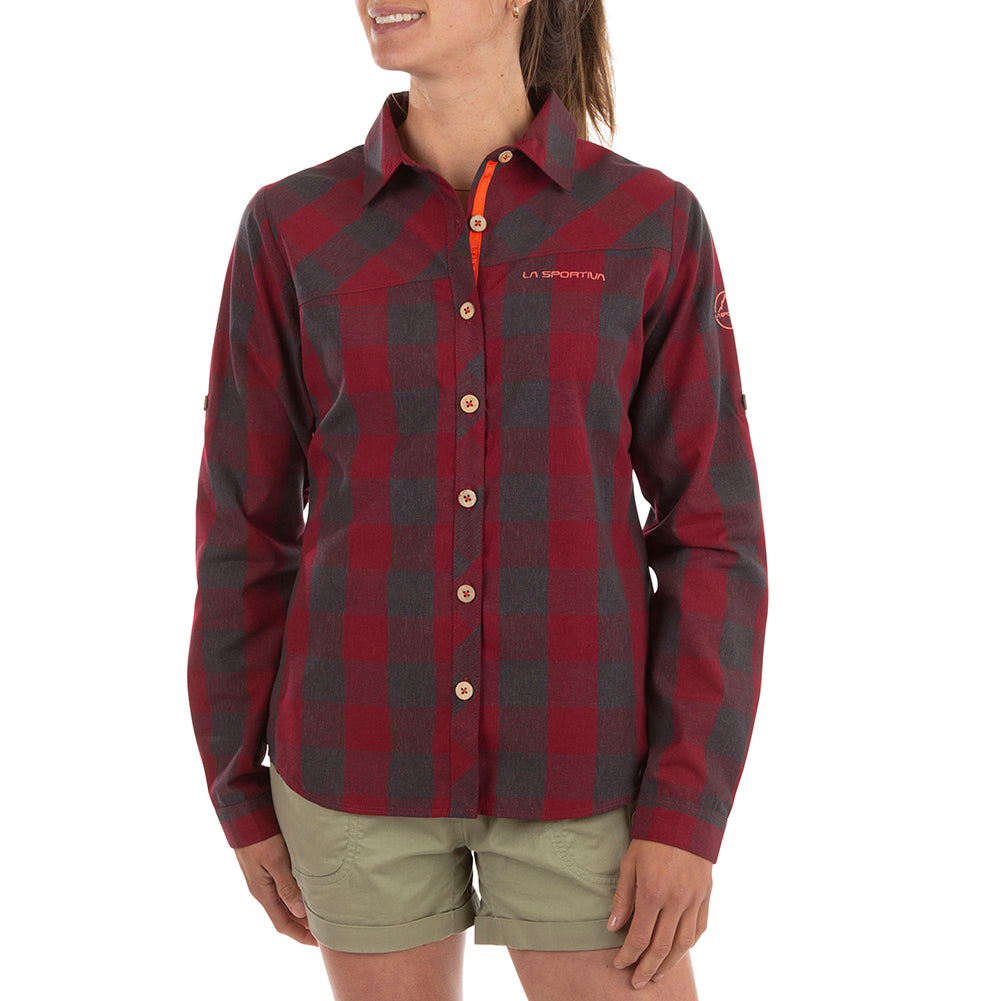 Andes Long Sleeve Shirt Women's Carbon/Flamingo Alt View #1
