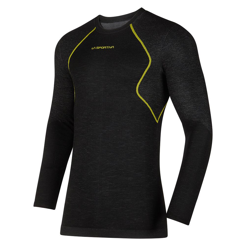 Wool40 Aero Long Sleeve Men's Black/Yellow