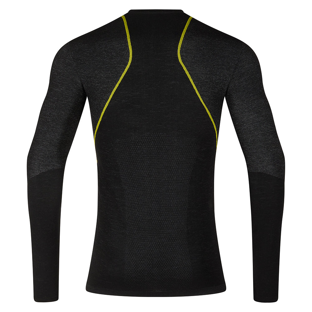 Wool40 Aero Long Sleeve Men's Black/Yellow Alt View #2
