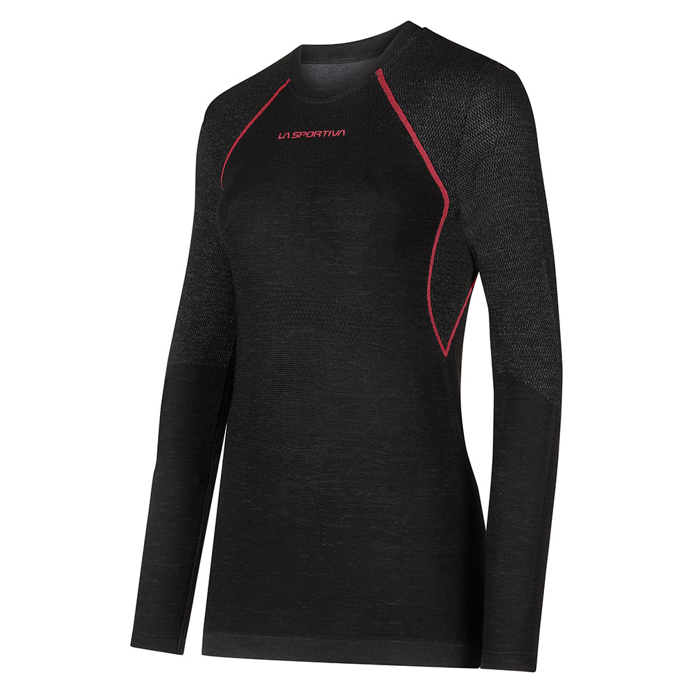 Wool40 Aero Long Sleeve Women's Black/Hibiscus Alt View #4
