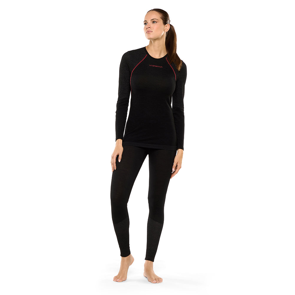 Wool40 Aero Long Sleeve Women's Black/Hibiscus Alt View #1
