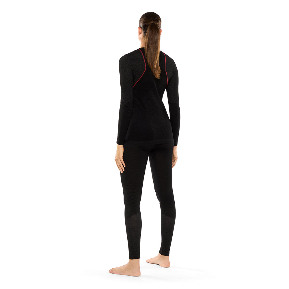 Wool40 Aero Long Sleeve Women's Black/Hibiscus Alt View #2
