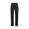 Le pantalon La Sportiva Ikarus pour femme (2025) est un pantalon de ski-alpinisme noir, de longueur normale, présenté ici sur fond blanc. Il est doté de poches à fermeture éclair, de renforts aux genoux et d’un logo La Sportiva discret sur la cuisse gauche. Son design épuré et fonctionnel en fait un modèle idéal pour les activités de plein air exigeantes dans des conditions variables.