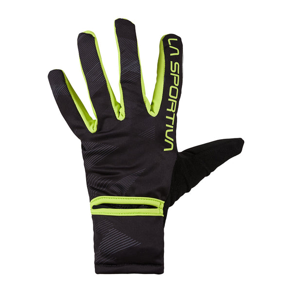 La Sportiva Trail Men's Gloves, Black/Lime Punch, Small