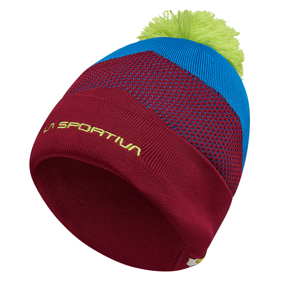 Knitty Beanie Sangria/Electric Blue