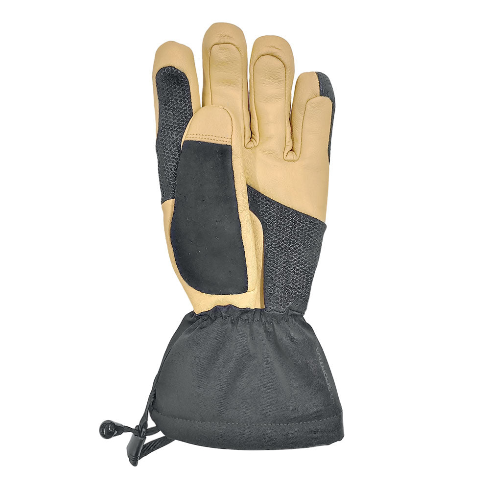 La Sportiva Alpine Guide Leather Gloves, Black/Cedar, XS
