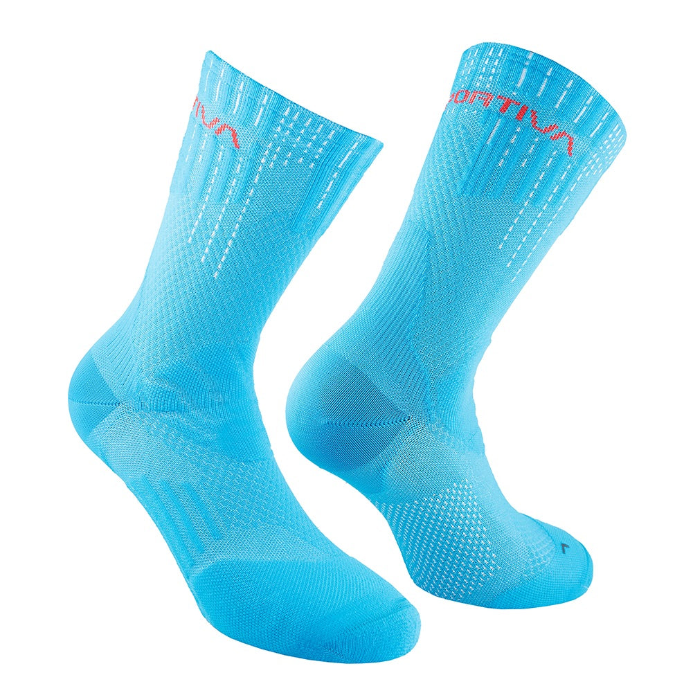 Chaussettes de trail d'endurance Bleu Malibu/Hibiscus