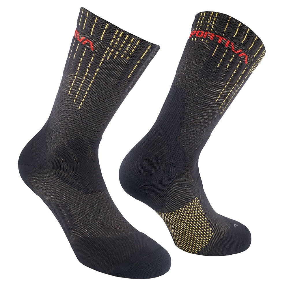 Chaussettes de trail d'endurance Noir/Jaune